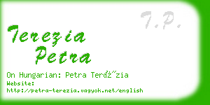 terezia petra business card